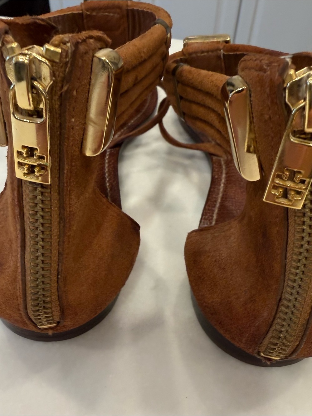 Tory Burch Carla Flats Beaded Leather Sandals Gladiator Style size 8 RARE - Picture 9 of 16